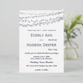 Invitation En Aluminium Simple moderne Silver Froid Galaxy Mariage (Debout devant)