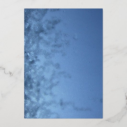 Invitation En Aluminium Simple moderne Silver Froid Galaxy Mariage (Verso)