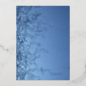 Invitation En Aluminium Simple moderne Silver Froid Galaxy Mariage (Verso)