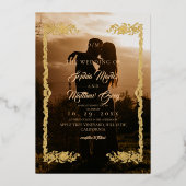 Invitation En Aluminium Simple Photo Overlay Wedding (Recto)