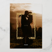 Invitation En Aluminium Simple Photo Overlay Wedding (Verso)