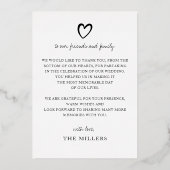 Invitation En Aluminium Simple Script Élégant Mariage Photo manuscrit Le (Verso)