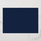 Invitation En Aluminium Simple Script Enregistrer la date Real (Verso)