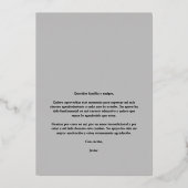 Invitation En Aluminium Simple Spanish Grey Photo Graduation Thanks (Verso)