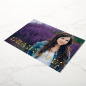 Invitation En Aluminium Simple Split Gold Script Photo Graduation Foil I (Rotation)