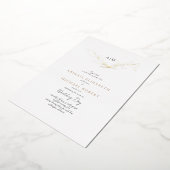 Invitation En Aluminium Simplement Elegant Foliage Mariage Gold (Rotation)