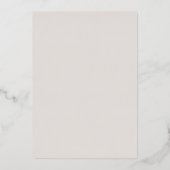 Invitation En Aluminium Simplement Elegant Taupe Foliage Mariage Or (Verso)