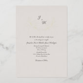 Invitation En Aluminium Simplement Elegant Taupe & Gold Foil Foliing Inv (Recto)