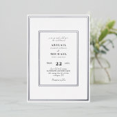 Invitation En Aluminium Simplement Mariage Divin Silver Foil (Debout devant)