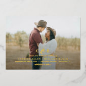 Invitation En Aluminium Simplement Splendid FOIL Monogram Mariage Photo (Recto)