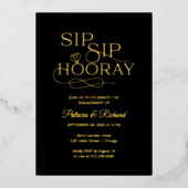 Invitation En Aluminium Sip Sip Hooray (Recto)