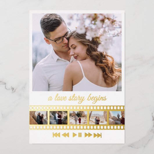 Invitation En Aluminium Six Photos Collage (Recto)