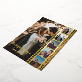 Invitation En Aluminium Six Photos Collage Film Enregistrer la date (Rotation)