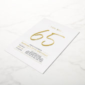 Invitation En Aluminium Sixty five | Modern Gold 65th Birthday Party (Rotation)