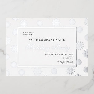Invitation En Aluminium Snowflake Entreprise Bureau de Noël Fête Fête