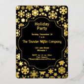 Invitation En Aluminium Snowflake Fête (Recto)