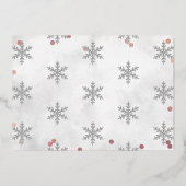 Invitation En Aluminium Snowflake Hiver 1er anniversaire Photo Real (Verso)