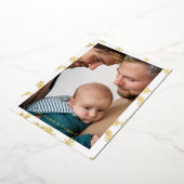 Invitation En Aluminium Snowflake Wreath Christmas Modern Custom Photo  (Rotation)