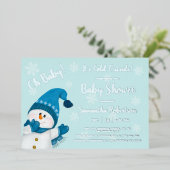 Invitation En Aluminium Snowman Baby It's Cold Outside Photo Baby shower (Debout devant)