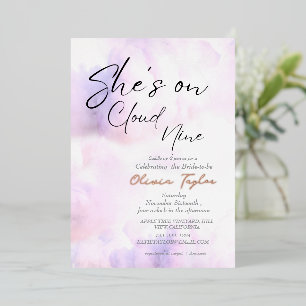 Invitation En Aluminium Soft Elle est sur le nuage 9 Rose Fête des mariées