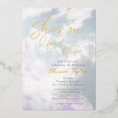 Invitation En Aluminium Soft She's on cloud 9 Elegant Fête des mariées (Recto)