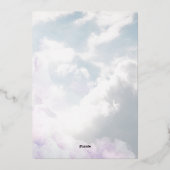 Invitation En Aluminium Soft She's on cloud 9 Elegant Fête des mariées (Verso)