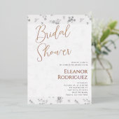 Invitation En Aluminium Soft White Bridal Shower Invite (Debout devant)