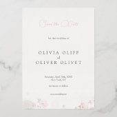 Invitation En Aluminium Soin Thé Roses Mariage Enregistrer La Date (Verso)