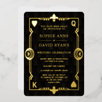 Soirée Casino Feuille D'OR Las Vegas Poker Mariage
