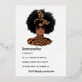 Invitation En Aluminium Soirée d'anniversaire rose Gold et Rose (Verso)