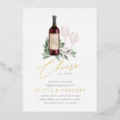 Invitation En Aluminium Soirée de dégustation de vin (Recto)