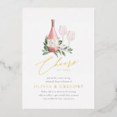 Invitation En Aluminium Soirée de Dégustation de Vins (Recto)