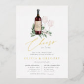 Invitation En Aluminium Soirée de Dégustation de Vins (Recto)