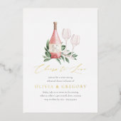 Invitation En Aluminium Soirée de Dégustation de Vins (Recto)