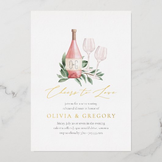 Invitation En Aluminium Soirée de Dégustation de Vins (Recto)