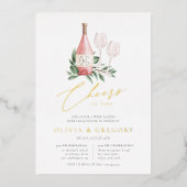 Invitation En Aluminium Soirée de Dégustation de Vins (Recto)