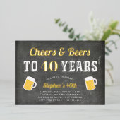 Invitation En Aluminium Soirée de fête d'anniversaire de la fête de la biè (Debout devant)