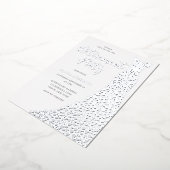 Invitation En Aluminium Soirée de la robe d'huile d'argent (Rotation)