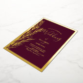 Invitation En Aluminium Soirée de mariage en laiton Pampas (Rotation)