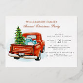 Invitation En Aluminium Soirée de Noël à l'aquarelle (Recto)