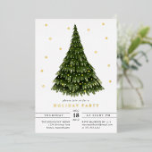 Invitation En Aluminium Soirée de Noël classique et élégante (Debout devant)