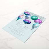 Invitation En Aluminium Soirée de Noël de l'élégante Sirène (Rotation)