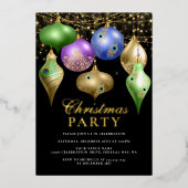 Invitation En Aluminium Soirée de Noël élégante Peacock Ornament (Recto)