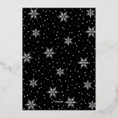 Invitation En Aluminium Soirée de Noël moderne Gold & Black (Verso)