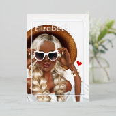 Invitation En Aluminium Soirée d'été d'argent et d'or (Debout devant)