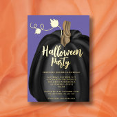 Invitation En Aluminium Soirée d'Halloween Citrouille mou violet