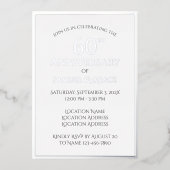 Invitation En Aluminium Soirée du 60e anniversaire du Mariage (Recto)