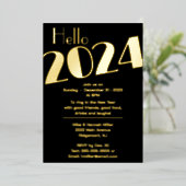 Invitation En Aluminium Soirée du Nouvel An (Debout devant)