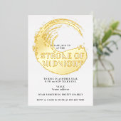 Invitation En Aluminium Soirée du Nouvel An à minuit (Debout devant)