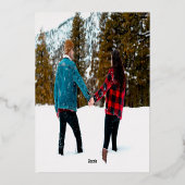 Invitation En Aluminium Soirée du Nouvel An Brossée (Verso)